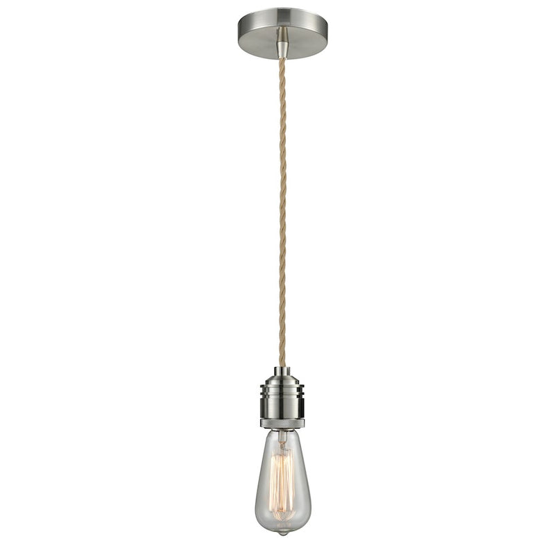 Innovations Winchester Bare Bulb Mini Pendant, SN/Rope