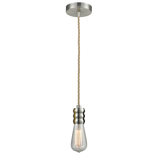Innovations Gatsby Bare Bulb Mini Pendant, SN/Rope