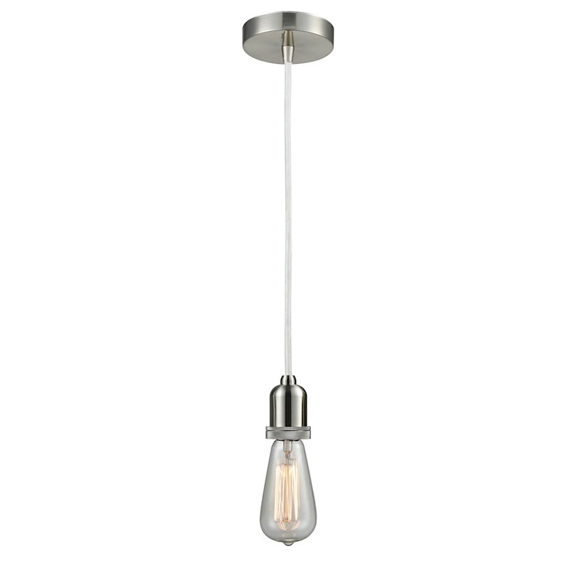 Innovations Whitney Bare Bulb Mini Pendant, SN/WH