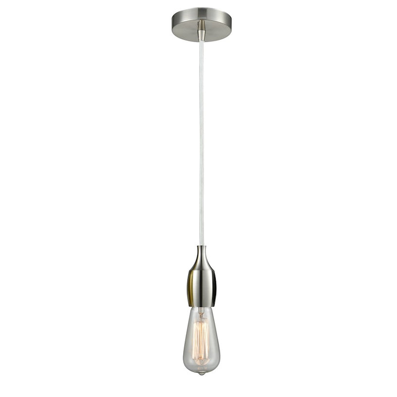 Innovations Chelsea Bare Bulb Mini Pendant, SN/Amber/WH