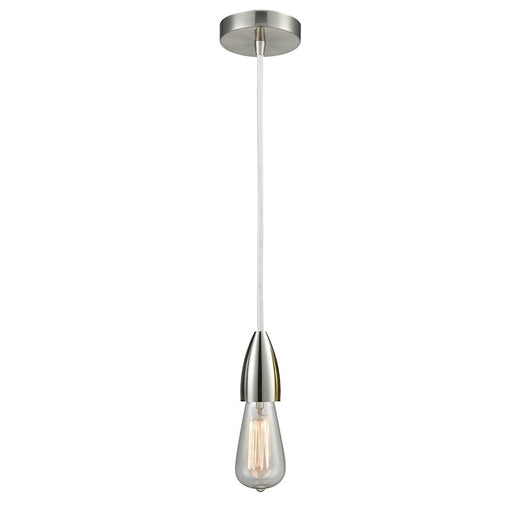 Innovations Fairchild Bare Bulb Mini Pendant, SN/WH