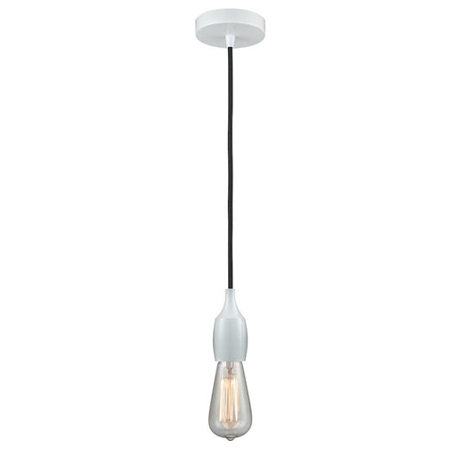 Innovations Chelsea Bare Bulb Mini Pendant, WH/Amber/BK