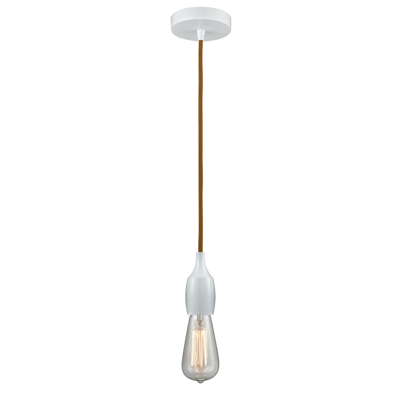 Innovations Chelsea Bare Bulb Mini Pendant, WH/Amber/Copper