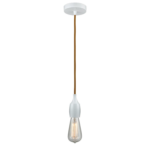 Innovations Chelsea Bare Bulb Mini Pendant, WH/Amber/Copper