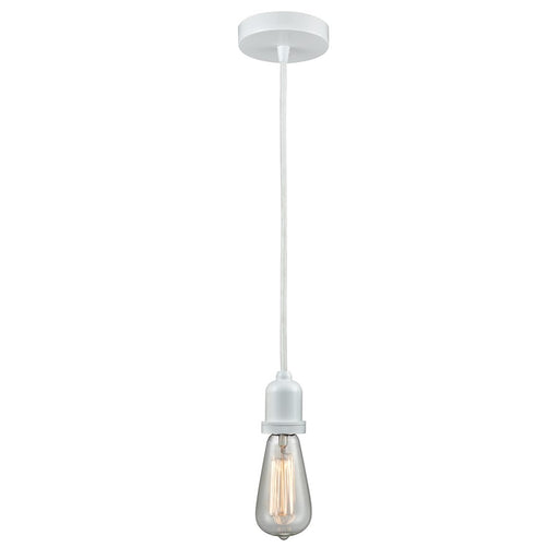 Innovations Whitney Bare Bulb Mini Pendant, White/White Cord