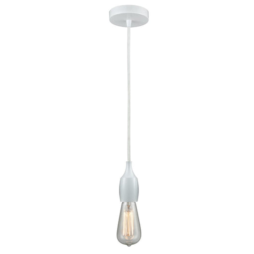 Innovations Chelsea Bare Bulb Mini Pendant, White/Amber/White Cord