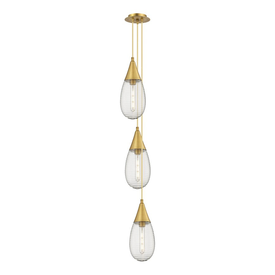 Innovations Malone 3Lt 6" CM Pendant, 6" Cpy, BS/SCL - 103-450-1P-BB-G450-6SCL