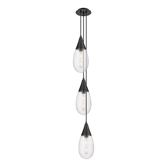 Innovations Malone 3Lt 6" CM Pendant, 6" Cpy, BK/SCL - 103-450-1P-BK-G450-6SCL