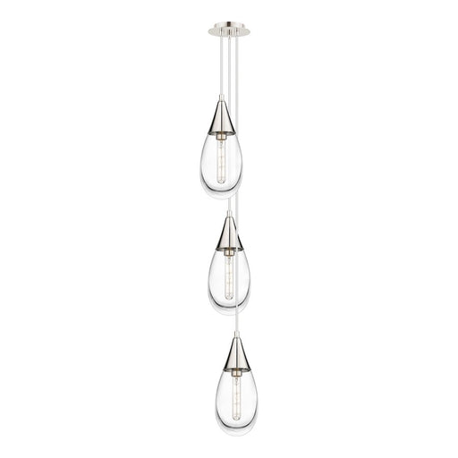 Innovations Malone 3Lt 6" CM Pendant, 6" Canopy, PN/CL - 103-450-1P-PN-G450-6CL
