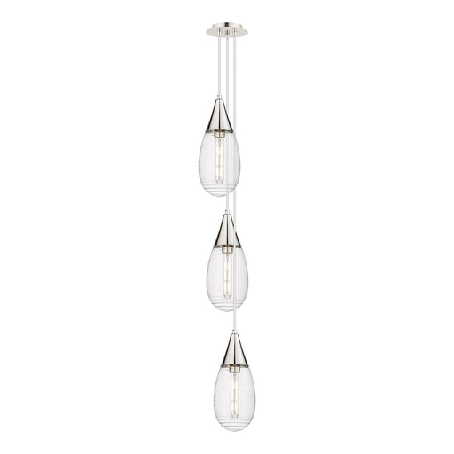 Innovations Malone 3Lt 6" CM Pendant, 6" Cpy, PN/SCL - 103-450-1P-PN-G450-6SCL