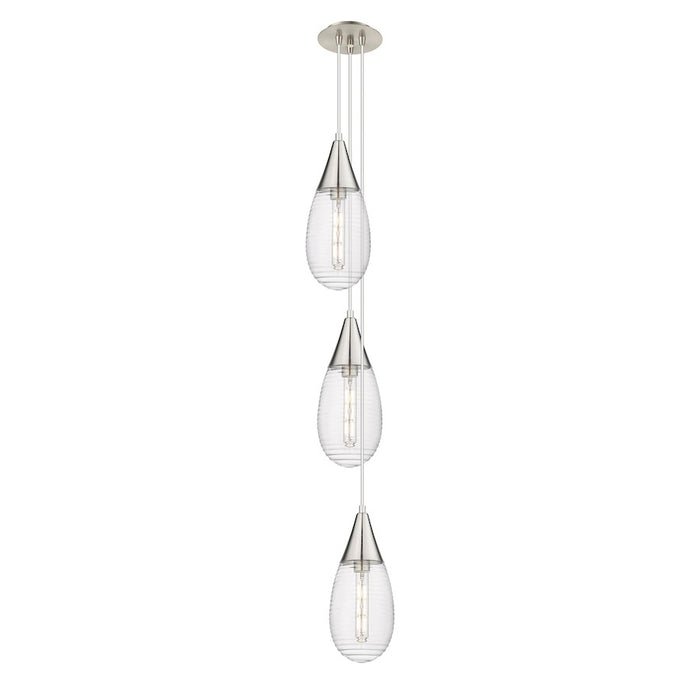 Innovations Malone 3Lt 6" CM Pendant, 6" Cpy, SN/SCL - 103-450-1P-SN-G450-6SCL