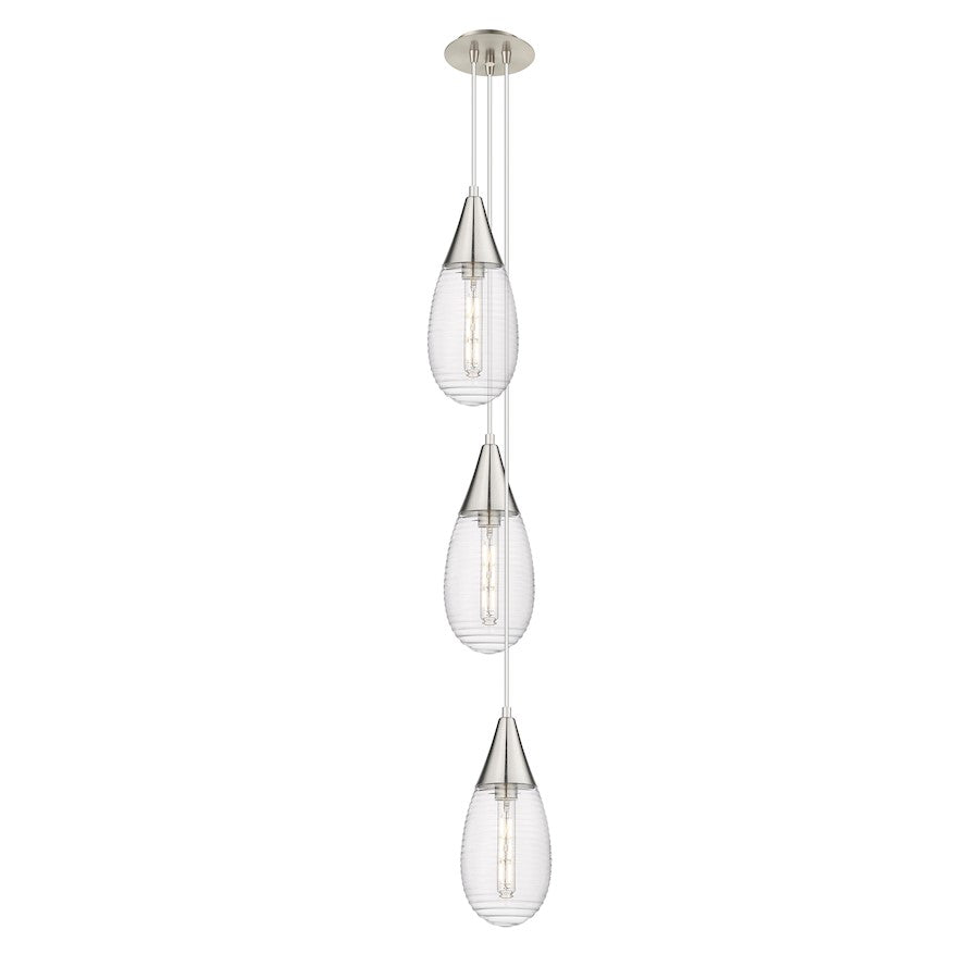 Innovations Malone 3Lt 6" CM Pendant, 6" Cpy, SN/SCL - 103-450-1P-SN-G450-6SCL