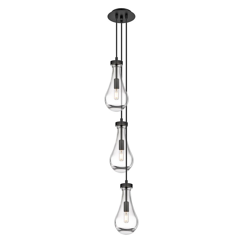 Innovations Malone 6Lt 6" CM Pendant, 6" Canopy, BK/CL - 103-451-1P-BK-G451-5CL