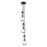 Innovations Malone 6Lt 6" CM Pendant, 6" Canopy, BK/CL - 103-451-1P-BK-G451-5CL
