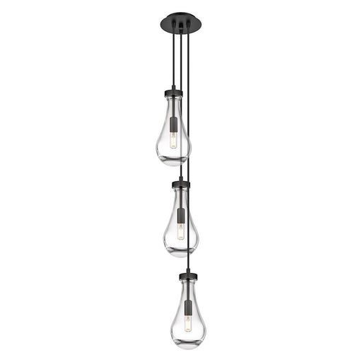 Innovations Malone 6Lt 6" CM Pendant, 6" Canopy, BK/CL - 103-451-1P-BK-G451-5CL