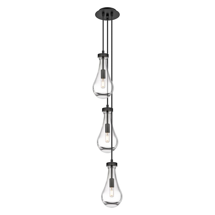 Innovations Malone 6Lt 6" CM Pendant, 6" Canopy, BK/CL - 103-451-1P-BK-G451-5CL