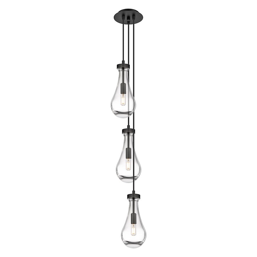 Innovations Malone 6Lt 6" CM Pendant, 6" Canopy, BK/CL - 103-451-1P-BK-G451-5CL