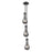 Innovations Malone 6Lt 6" CM Pendant, 6" Canopy, BK/SCL - 103-451-1P-BK-G451-5SM