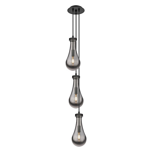 Innovations Malone 6Lt 6" CM Pendant, 6" Canopy, BK/SCL - 103-451-1P-BK-G451-5SM