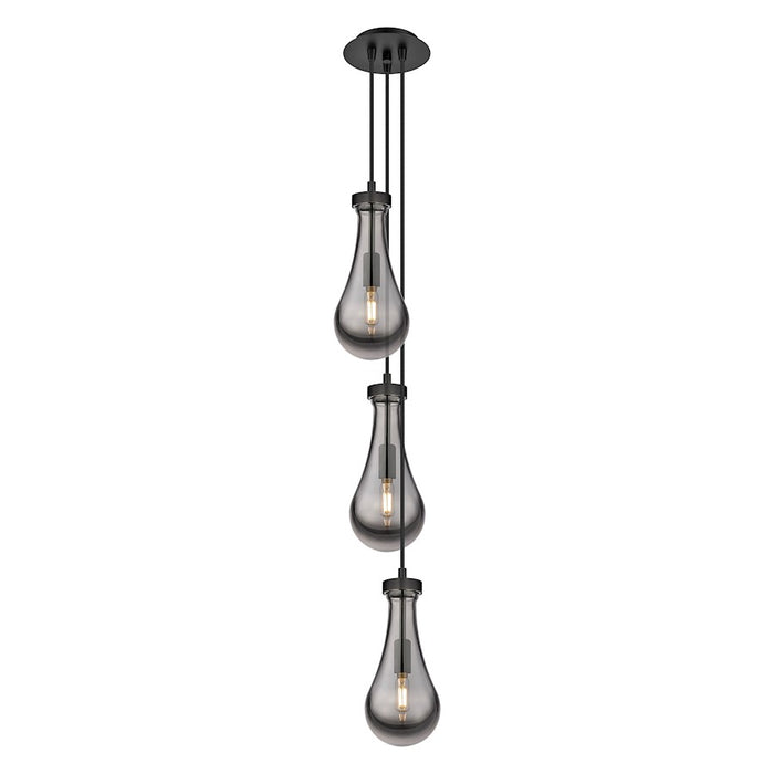 Innovations Malone 6Lt 6" CM Pendant, 6" Canopy, BK/SCL - 103-451-1P-BK-G451-5SM