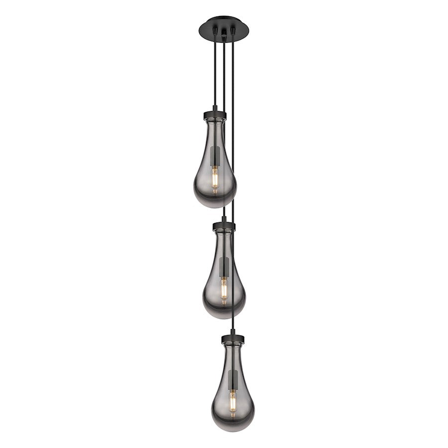 Innovations Malone 6Lt 6" CM Pendant, 6" Canopy, BK/SCL - 103-451-1P-BK-G451-5SM