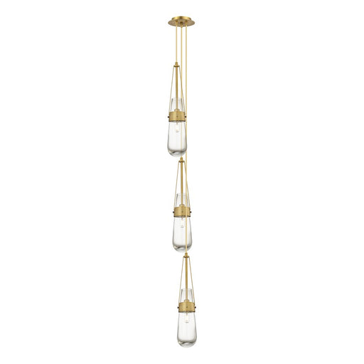 Innovations Milan 3Lt 4" CM Pendant, 6" Canopy, BS/CL - 103-452-1P-BB-G452-4CL