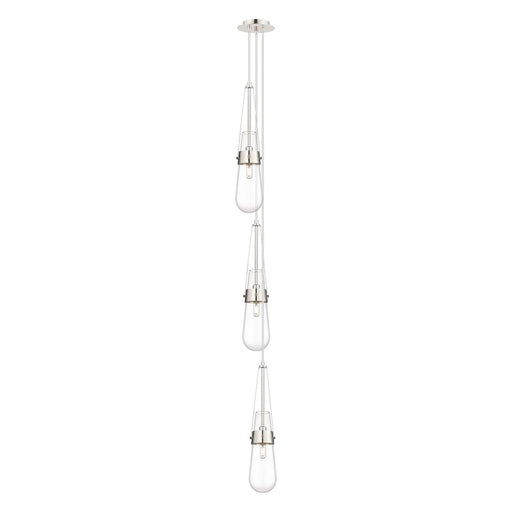 Innovations Milan 3Lt 4" CM Pendant, 6" Canopy, PN/CL - 103-452-1P-PN-G452-4CL