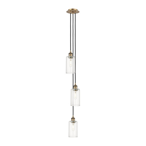 Innovations Crown Point 3Lt 7" Cord Multi Pendant, BRS/CL - 103B-3P-BB-G434-7CL