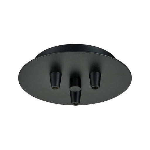 Innovations 103BK Custom Cord 3 Light Multi Port Canopy, Matte Black