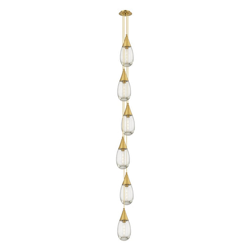 Innovations Milan 6Lt 4" CM Pendant, 6" Canopy, BS/CL - 106-450-1P-BB-G450-6CL