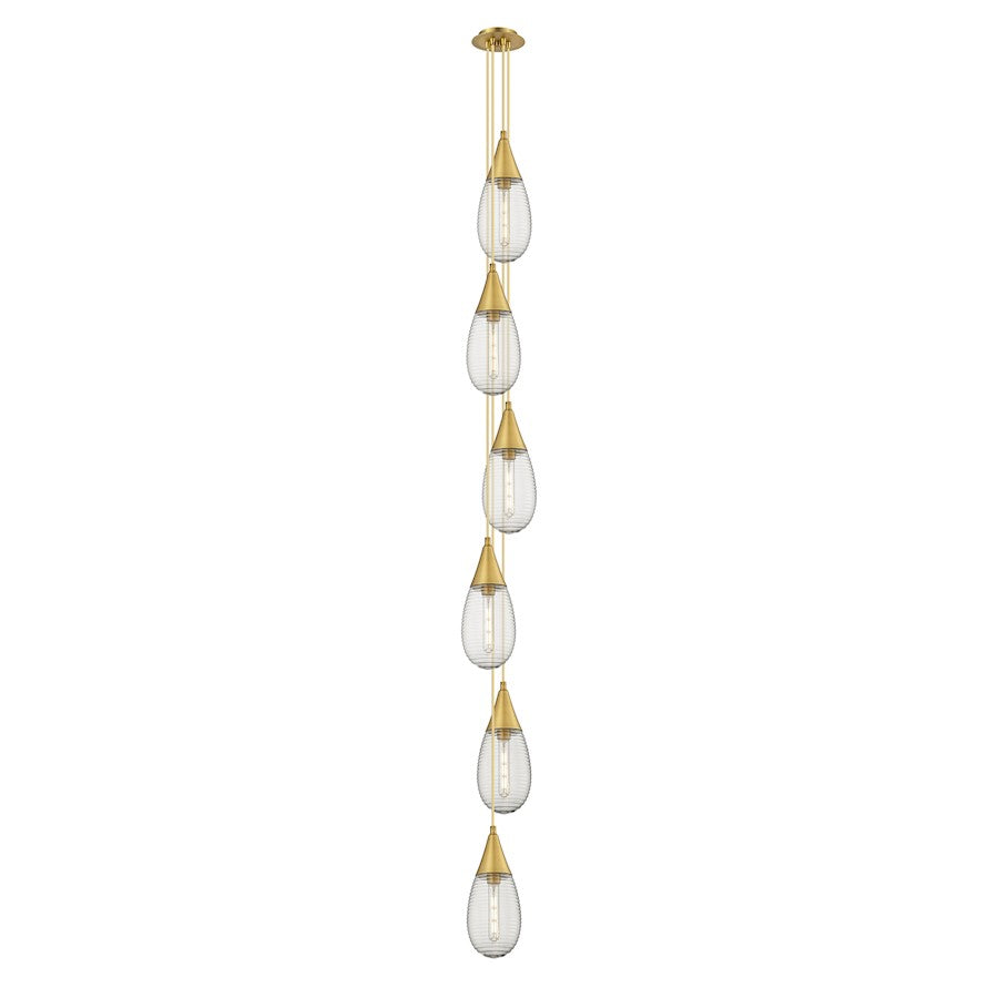 Innovations Milan 6Lt 4" CM Pendant, 6" Canopy, BS/SM - 106-450-1P-BB-G450-6SCL