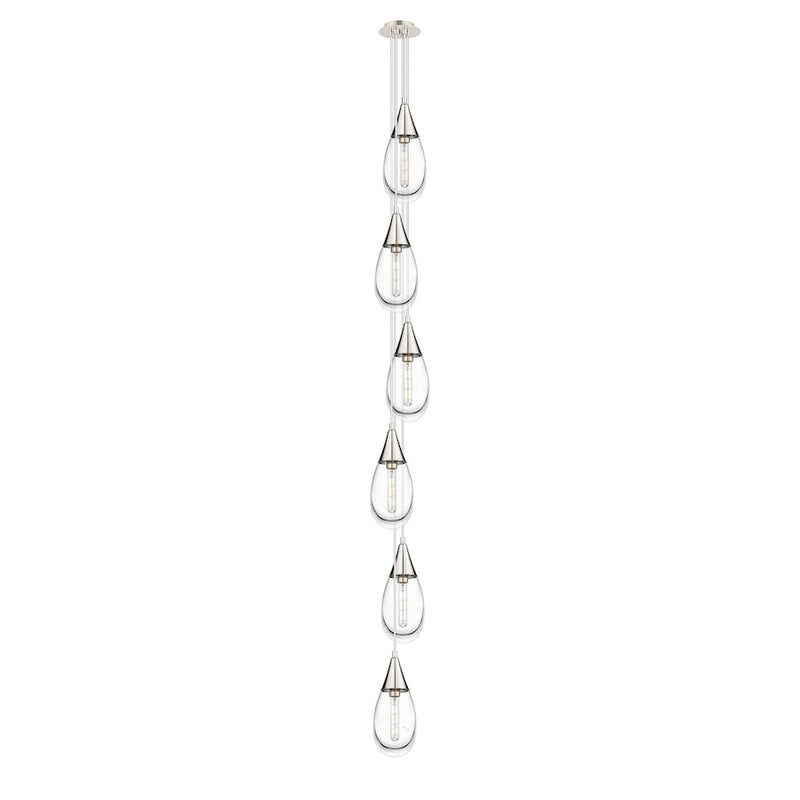 Innovations Milan 6Lt 4" CM Pendant, 6" Canopy, PN/CL - 106-450-1P-PN-G450-6CL