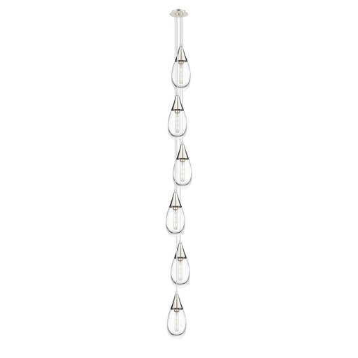 Innovations Milan 6Lt 4" CM Pendant, 6" Canopy, PN/CL - 106-450-1P-PN-G450-6CL