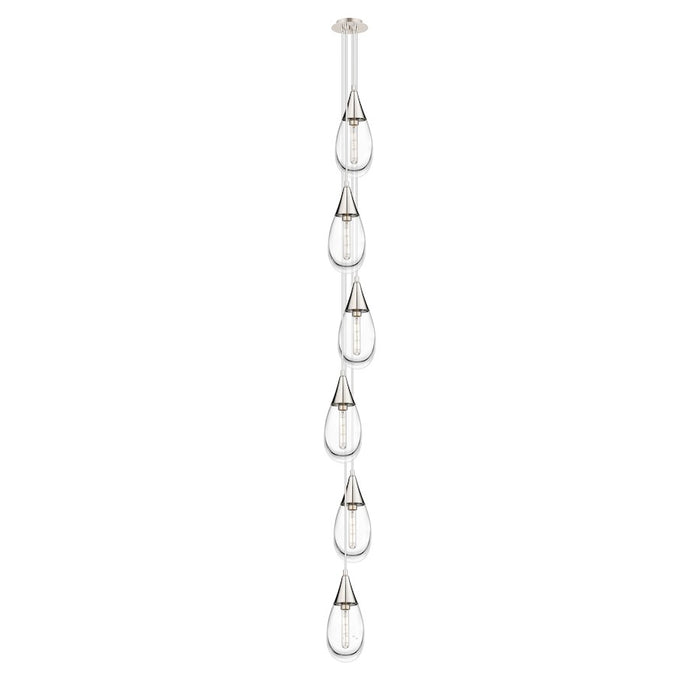 Innovations Milan 6Lt 4" CM Pendant, 6" Canopy, PN/CL - 106-450-1P-PN-G450-6CL
