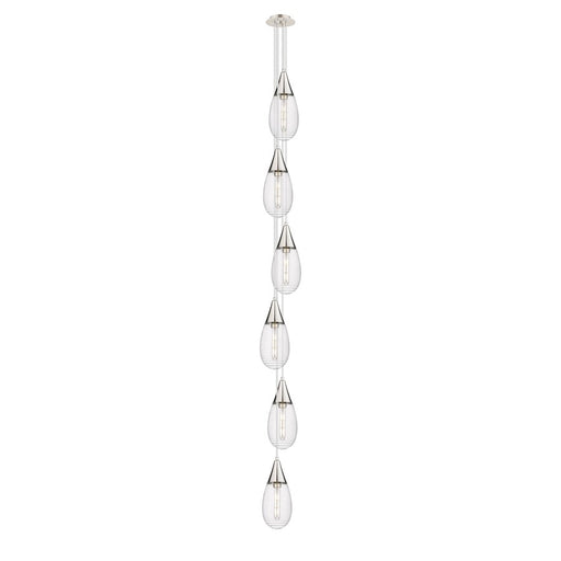 Innovations Milan 6Lt 4" CM Pendant, 6" Canopy, PN/SM - 106-450-1P-PN-G450-6SCL