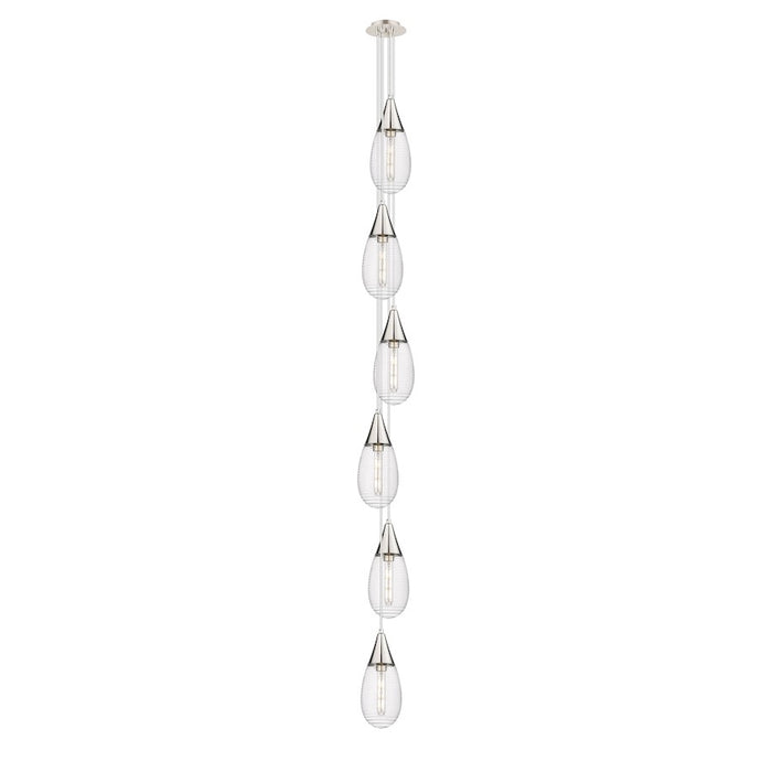 Innovations Milan 6Lt 4" CM Pendant, 6" Canopy, PN/SM - 106-450-1P-PN-G450-6SCL