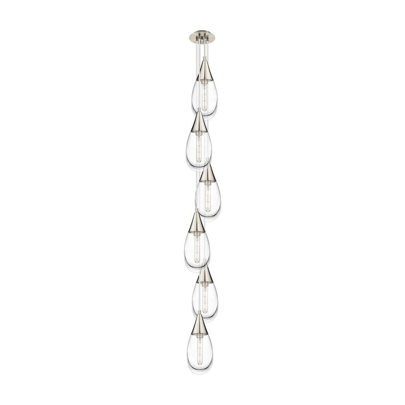 Innovations Milan 6Lt 4" CM Pendant, 6" Canopy, SN/CL - 106-450-1P-SN-G450-6CL