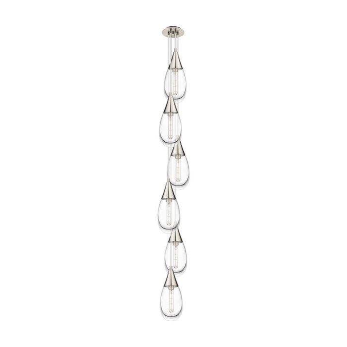 Innovations Milan 6Lt 4" CM Pendant, 6" Canopy, SN/CL - 106-450-1P-SN-G450-6CL