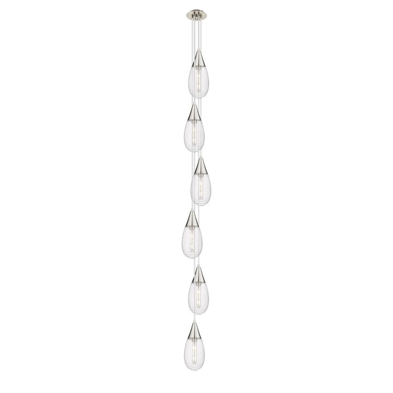 Innovations Milan 6Lt 4" CM Pendant, 6" Canopy, SN/SM - 106-450-1P-SN-G450-6SCL