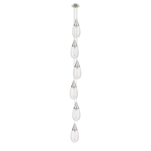 Innovations Milan 6Lt 4" CM Pendant, 6" Canopy, SN/SM - 106-450-1P-SN-G450-6SCL