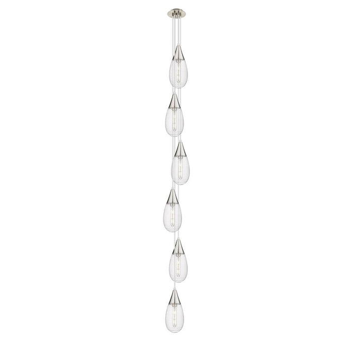 Innovations Milan 6Lt 4" CM Pendant, 6" Canopy, SN/SM - 106-450-1P-SN-G450-6SCL
