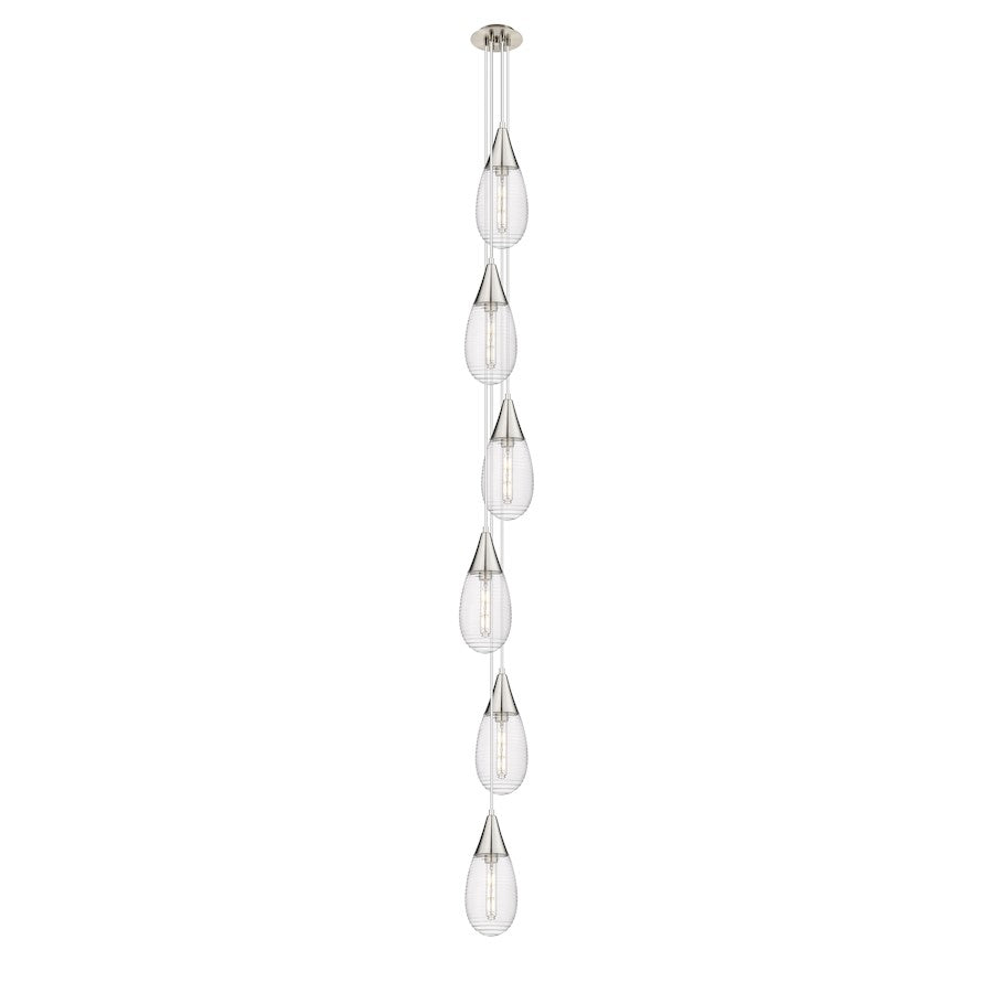 Innovations Milan 6Lt 4" CM Pendant, 6" Canopy, SN/SM - 106-450-1P-SN-G450-6SCL