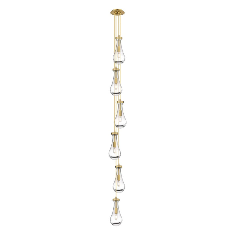Innovations Owego 3Lt 5" CM Pendant, 6" Canopy, BS/CL - 106-451-1P-BB-G451-5CL