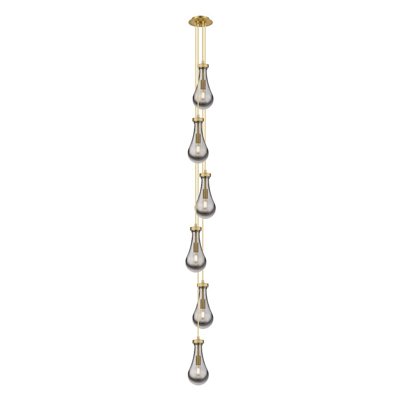 Innovations Owego 3Lt 5" CM Pendant, 6" Canopy, BS/SM - 106-451-1P-BB-G451-5SM
