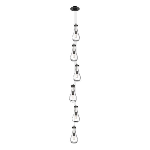 Innovations Owego 3Lt 5" CM Pendant, 6" Canopy, BK/CL - 106-451-1P-BK-G451-5CL