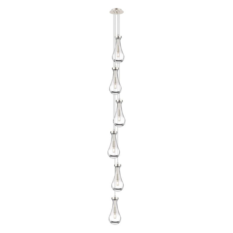 Innovations Owego 3Lt 5" CM Pendant, 6" Canopy, PN/CL - 106-451-1P-PN-G451-5CL