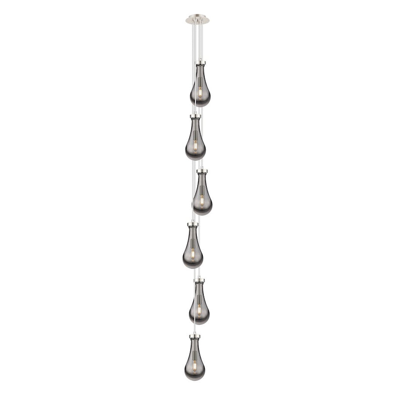 Innovations Owego 3Lt 5" CM Pendant, 6" Canopy, PN/SM - 106-451-1P-PN-G451-5SM