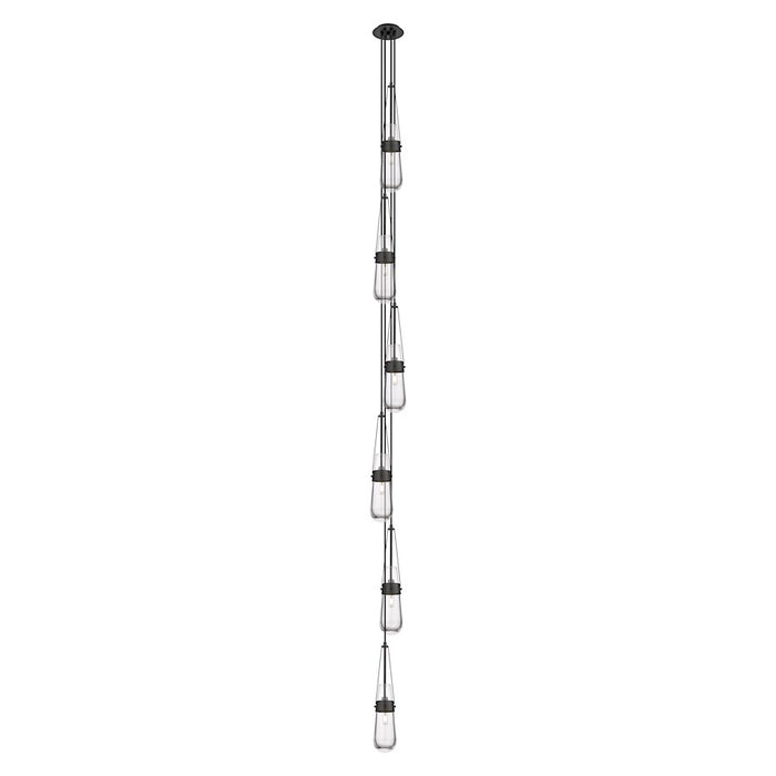 Innovations Owego 6Lt 5" CM Pendant, 6" Canopy, BK/CL - 106-452-1P-BK-G452-4CL