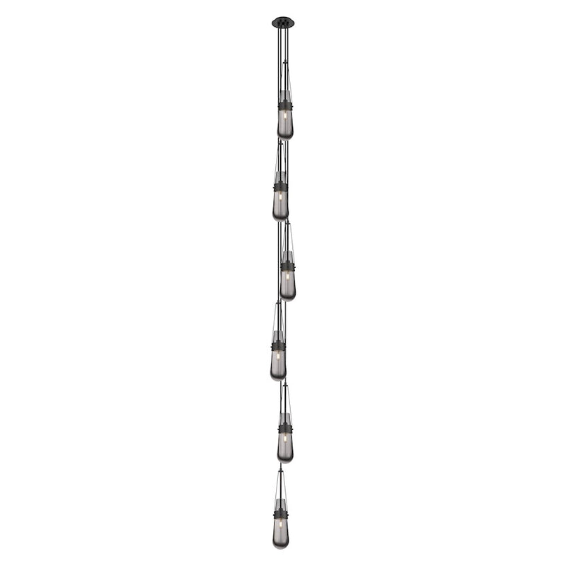 Innovations Owego 6Lt 5" CM Pendant, 6" Canopy, BK/SM - 106-452-1P-BK-G452-4SM