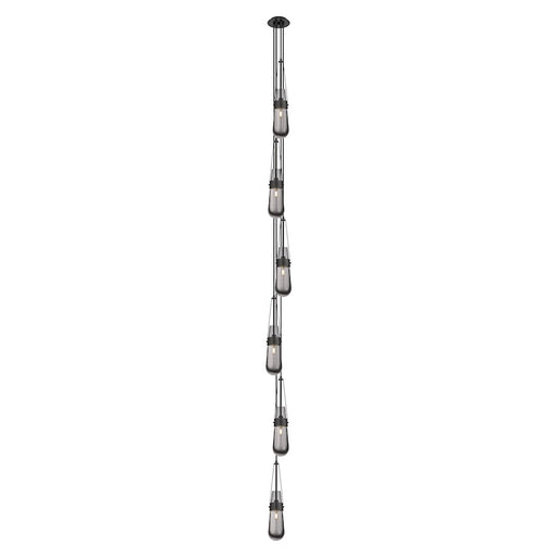 Innovations Owego 6Lt 5" CM Pendant, 6" Canopy, BK/SM - 106-452-1P-BK-G452-4SM